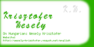 krisztofer wesely business card